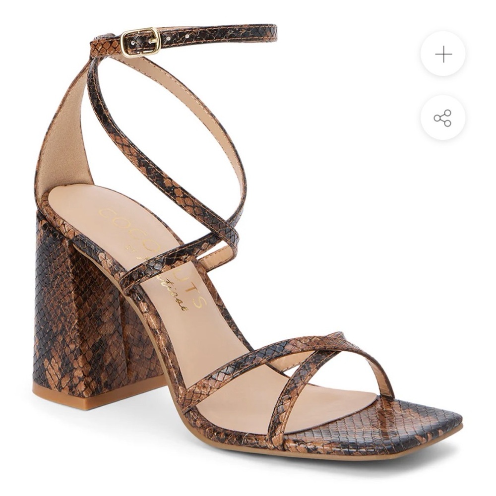 Brown Snake Print Heels